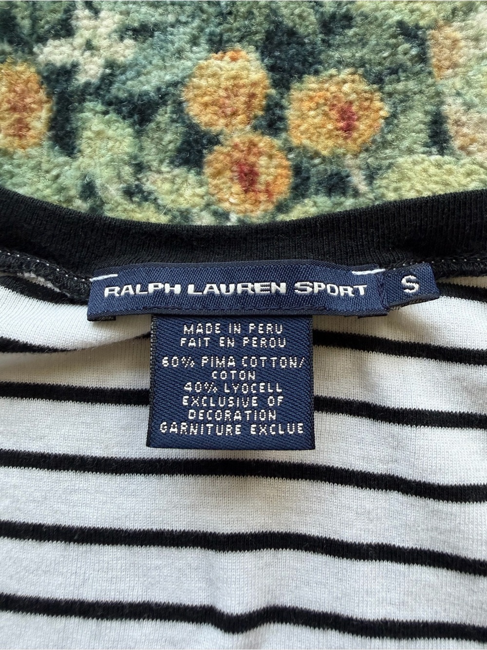 Ralph Lauren Sport V-Neck Black/white Tank Top, Size Small, Stretchy, Nautical - Picture 3 of 6